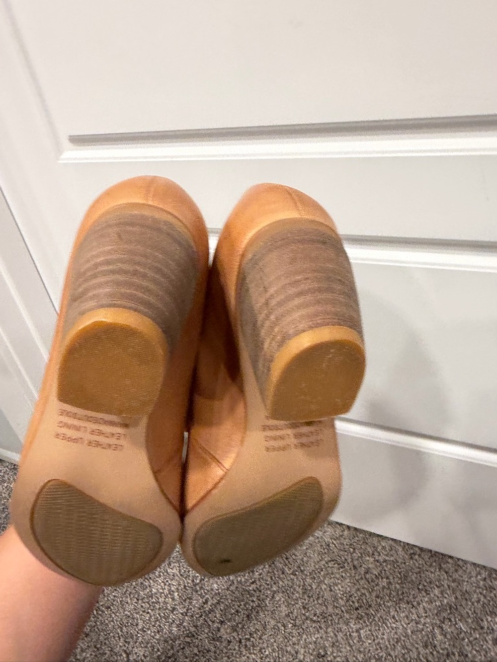 Django & Juliette 'Jood' tan leather heels size 38 EUC - Picture 6 of 6